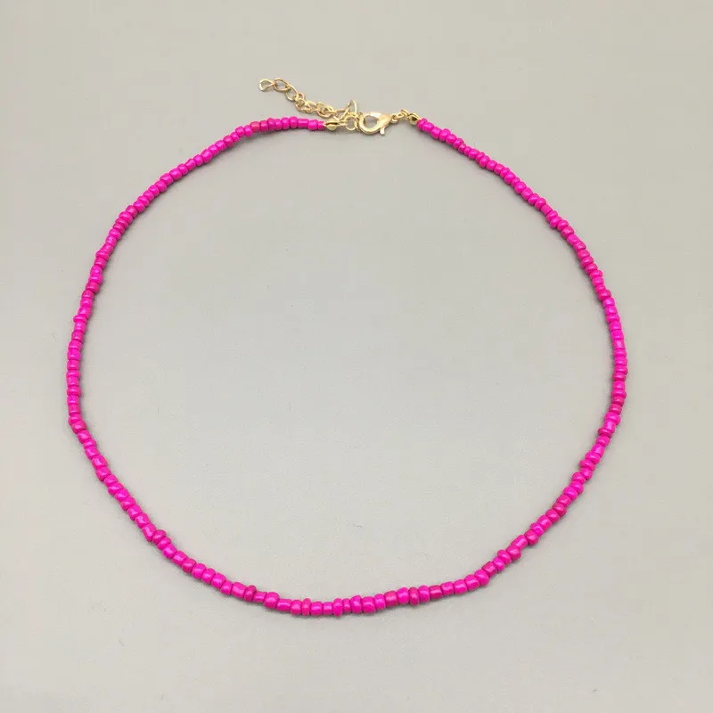 جديد بوهو المرأة الخرز المختنق قلادة سلسلة ملونة مطرز قلادة المرأة مجوهرات عزم الدوران قلادة هدية عيد ميلاد مجوهرات الحفلات #2