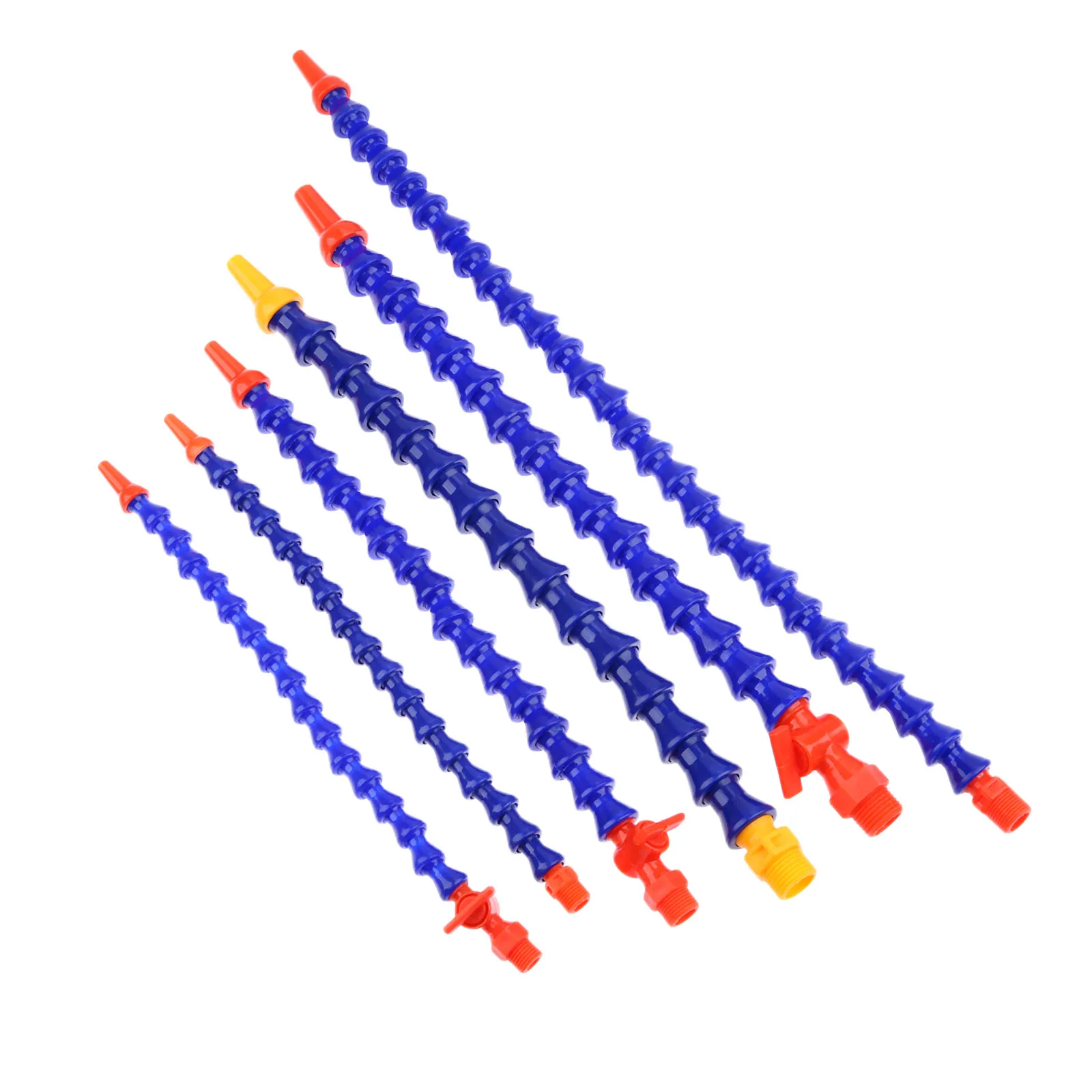 Круглое сопло 1/4 дюйма, 3/8 дюйма, 1/2 дюйма, Пластиковая Гибкая Трубка для охлаждающей жидкости воды и охлаждающей жидкости для токарного станка с ЧПУ, охлаждающая трубка 300 мм-500 мм