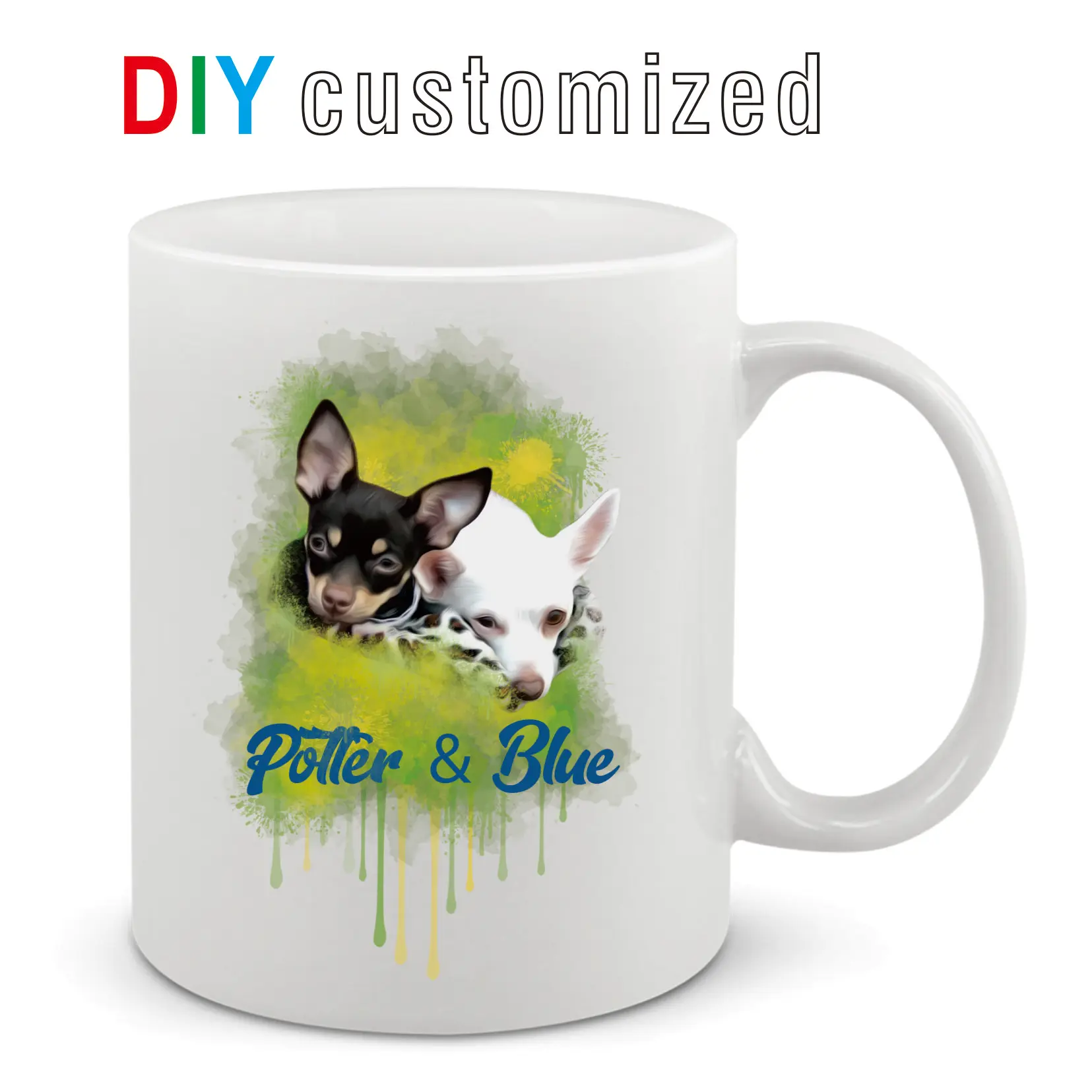 DIY Customized 350ML 12oz Ceramic Mug Personalized Mugs Coffee Milk Cup Creative Present Cute Gift Print Picture Photo LOGO Text