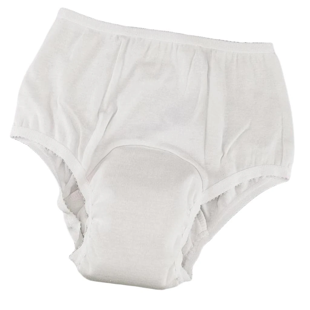 Washable Absorbency Incontinence Aid Cotton Underwear Briefs For Women