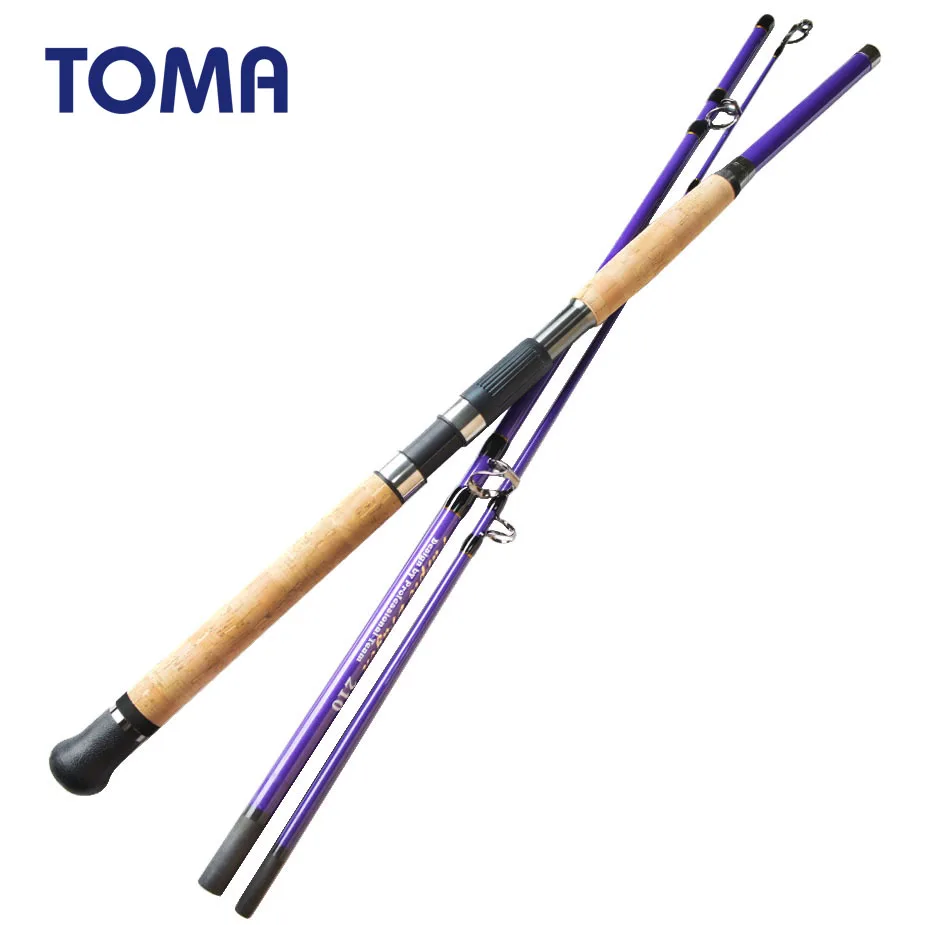 TOMA Fast Action Sea Boat Jigging Fishing Rod Carbon 1.8m 2.1m 2.4m Lure Weight 80-250g 3sections Spinning Fishing Rod Saltwater