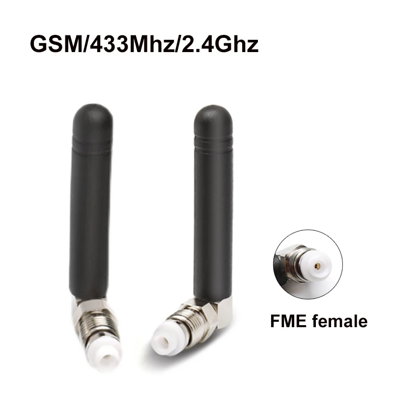 

2Pcs GSM GPRS NB-IoT 433Mhz 2.4Ghz wifi bluetooth Omni Antenna Right angle Stick with FME female for router DTU wireless module