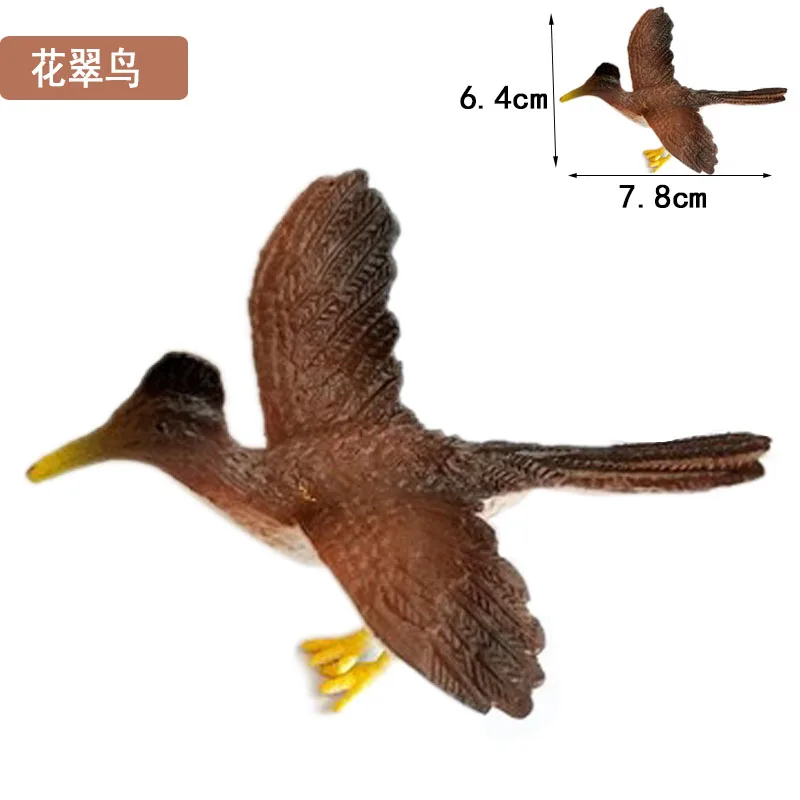 Home Decor Beeldjes Miniaturen Pvc Plastic Gesimuleerde Rubber Vliegende Vogel Zwaan Gans Eagle Papegaai Pauw Uil Model Speelgoed