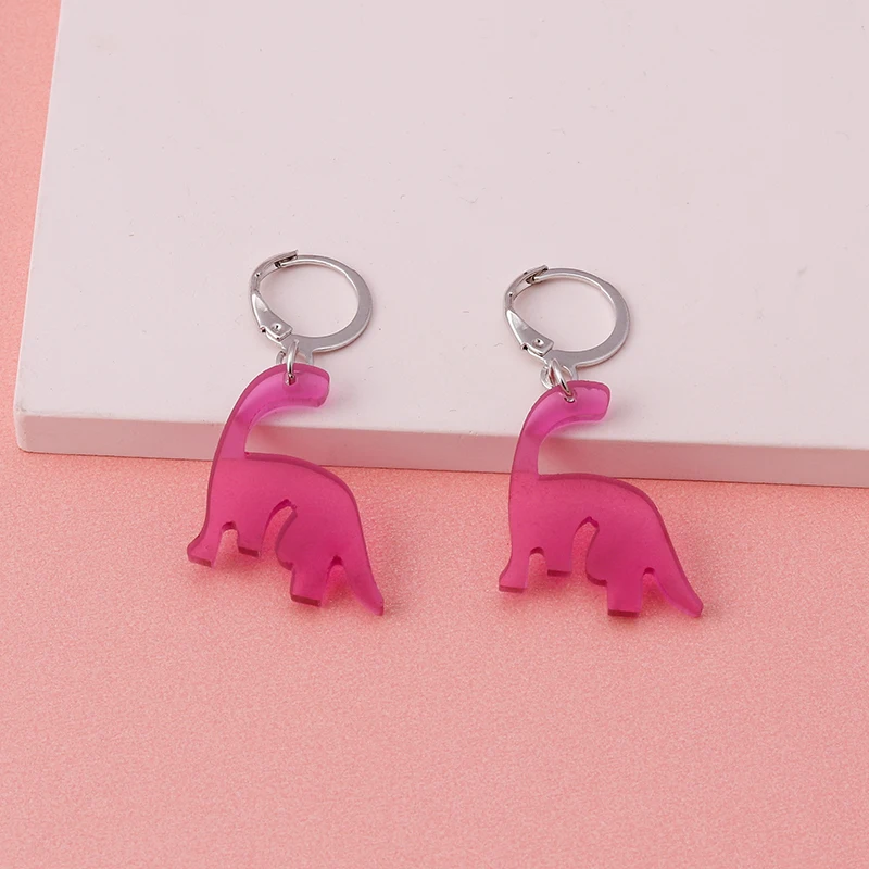 Neue Mode Emaille Kirsche Bier Dinosaurier Schmetterling Baumeln Ohrringe für Frauen Cartoon Design 3D Würfel Ohrringe Lustige Schmuck – Detail 5
