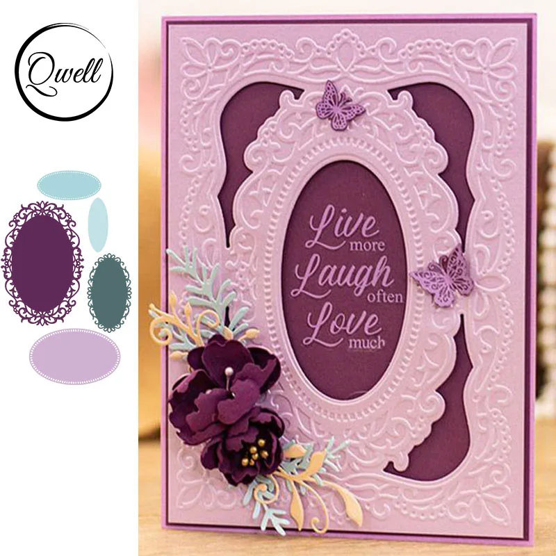 QWELL круглая рамка винтажные кружевные металлические Вырубные штампы для скрапбукинга и изготовления карт бумага для тиснения ремесло Новинка 2019 высечки