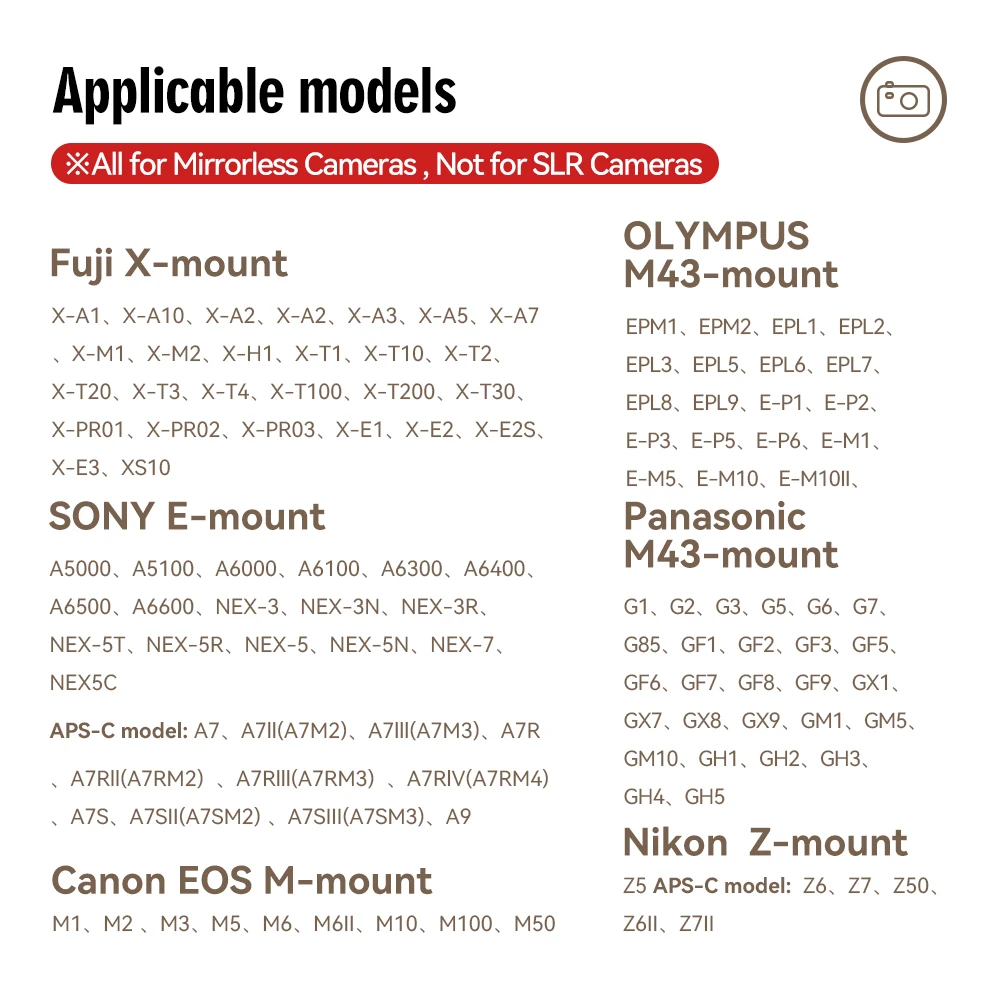 TTArtisan 23mm F1.4 APS-C Manual Lens for Sony E Fuji X Nikon Z M4/3 Canon RF R EF-M EOSM Olympus Panasonic Leica L Sigma Mount