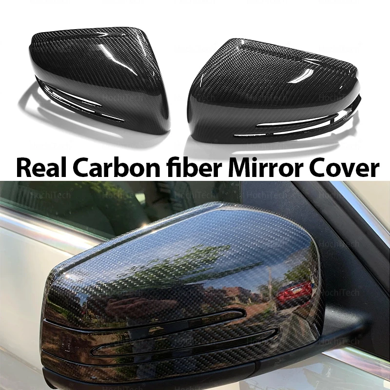 Real Carbon Fiber Side Mirror Cap Covers For Mercedes BENZ W176 W246 W212 W204 C117 X156 X204 W221 C218 A B C E S CLA GLA GLK