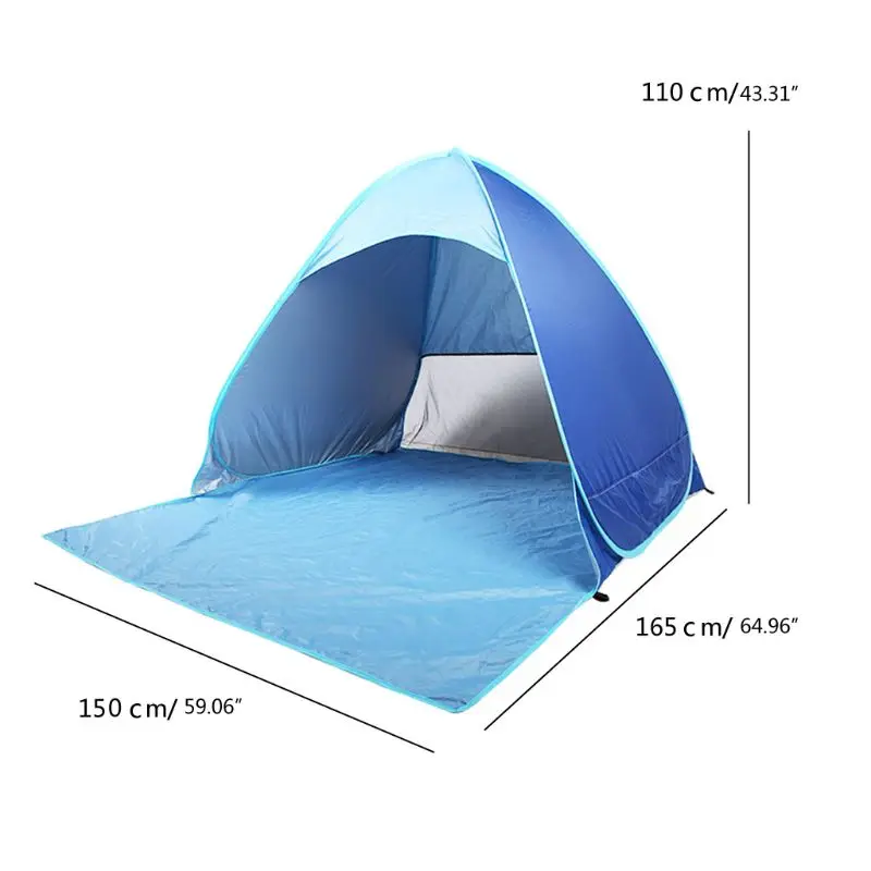 2024 Top Beach Tent UV Shelter Tents, Big Portable Sun Umbrella, Waterproof Windproof Instant Easy Outdoor Cabana Fit for Hiking