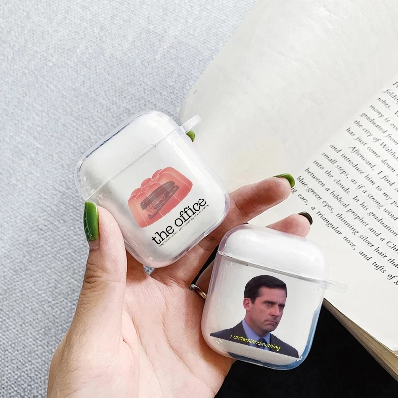 Michael Scott The Office Funny Humor 5 Airpod Case For Airpods 2 1 Cases For Air pod Clear  Soft TPU Earphone Case Fundas Coque