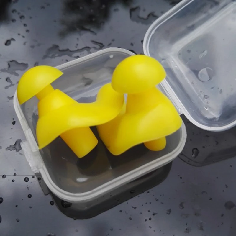 1Pair Waterproof Ear Plugs Swimming Silicone Earplugs Diving Adult Kids Ear Protector Water Sports Swimming Anti-noise Parts