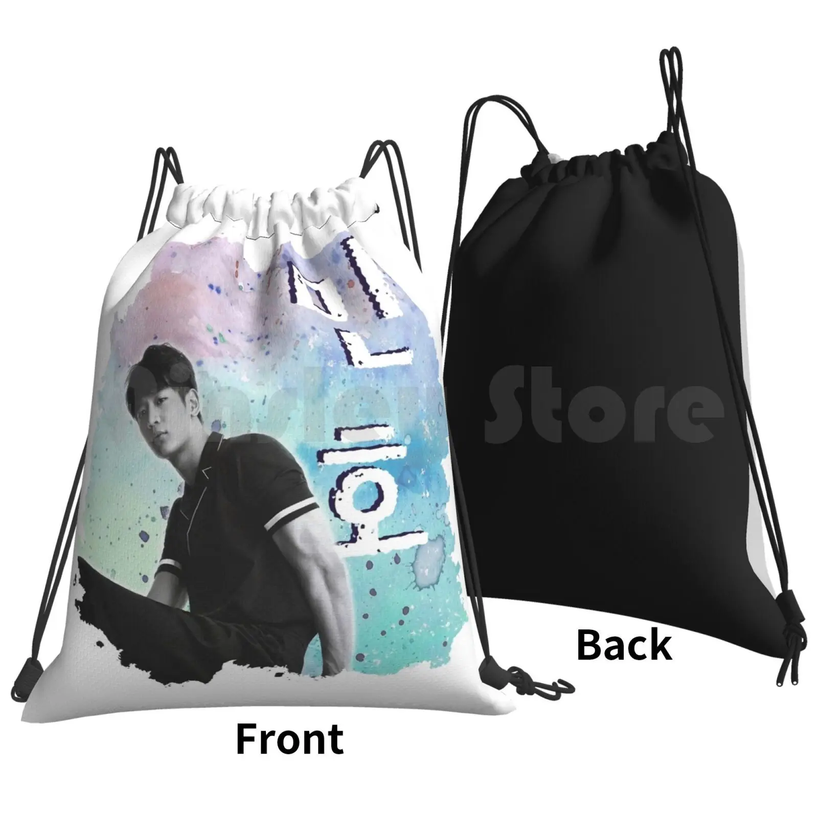 Minho Backpack Drawstring Bags Gym Bag Waterproof Kpop Shinee Jonghyun Onew Key Minho Taemin Lee Taemin Choi Minho Kim