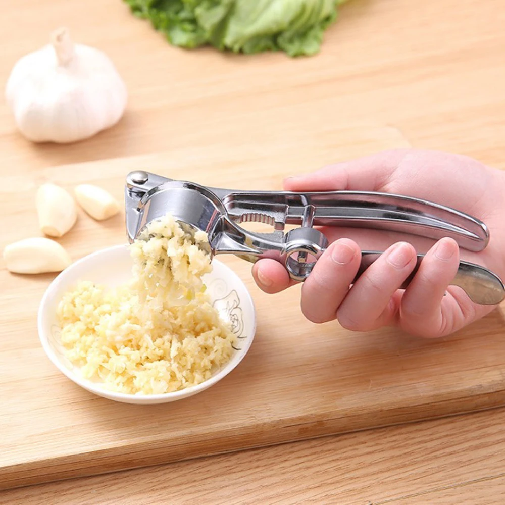 5 In 1 Stainless Steel Garlic Press Crusher Kitchen Cooking Ginger Squeezer Masher Handheld Mincer Tools Corkscrew Open Walnuts