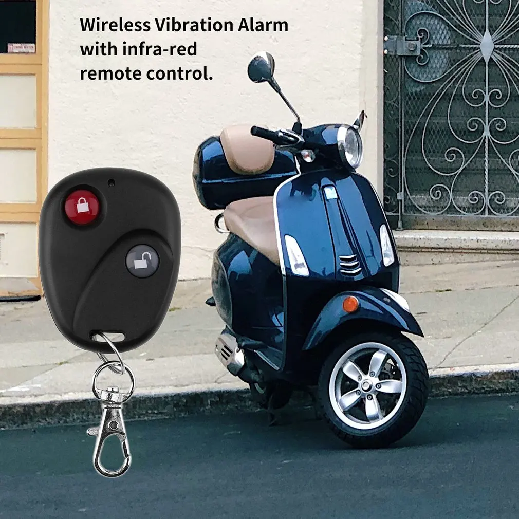 Alarma antirrobo con Control remoto inalámbrico para bicicleta, Sensor de vibración de choque, alerta de seguridad, bloqueo de ciclismo