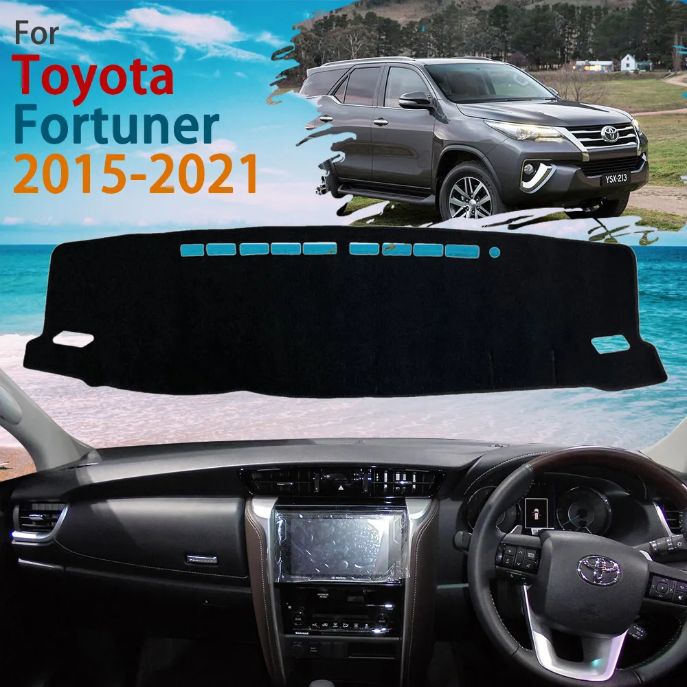 

Inner Car Dashboard Cover Mat Carpet Cushion Pad Sunshade for Toyota Fortuner SW4 AN150 AN160 2015 2016 2017 2018 2019 2020 2021