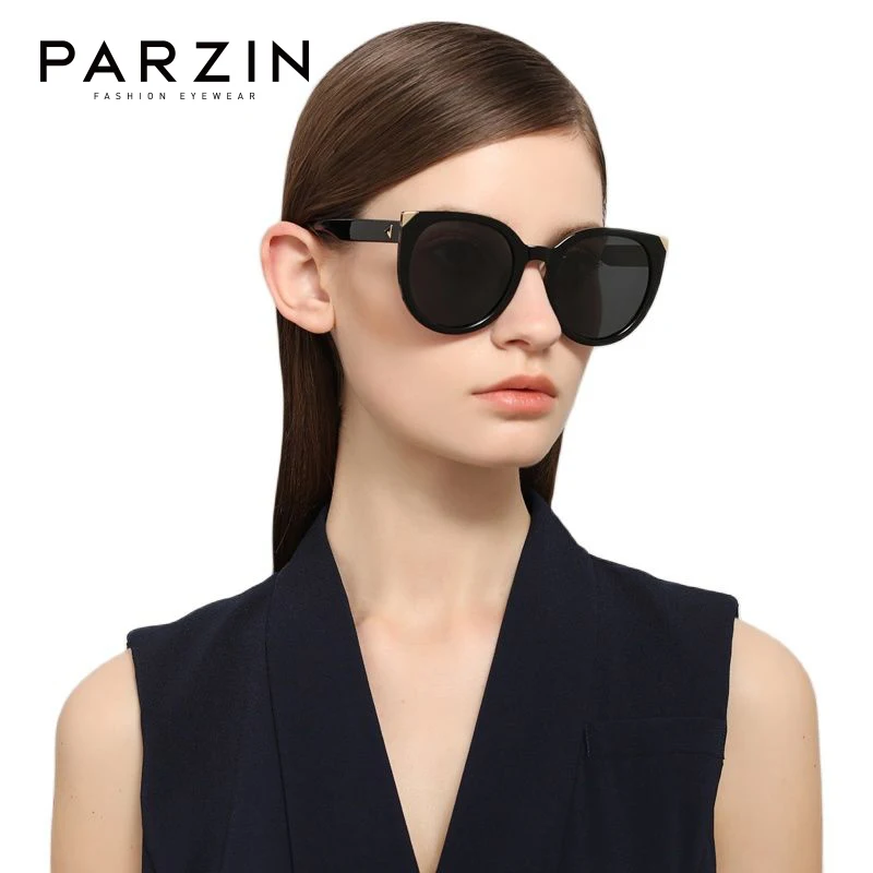 

PARZIN Polarized Sunglasses Women Vintage Oversized Sun Glasses Outdoor Driving Glasses UV400 Cat Eye Eyewear Accessories 9886