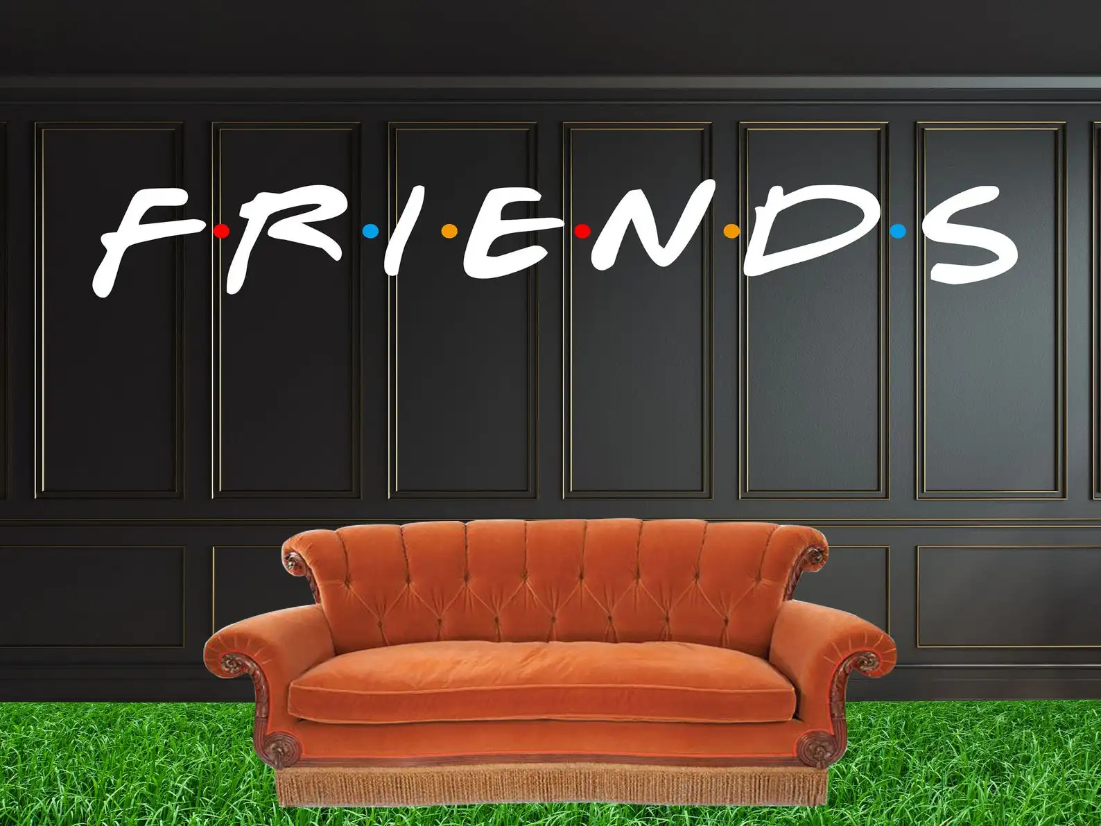 Friends Graduation Backdrops Photography Studio Sofa Outdoor Green Grass Backgrounds for Party Photo Booth Props