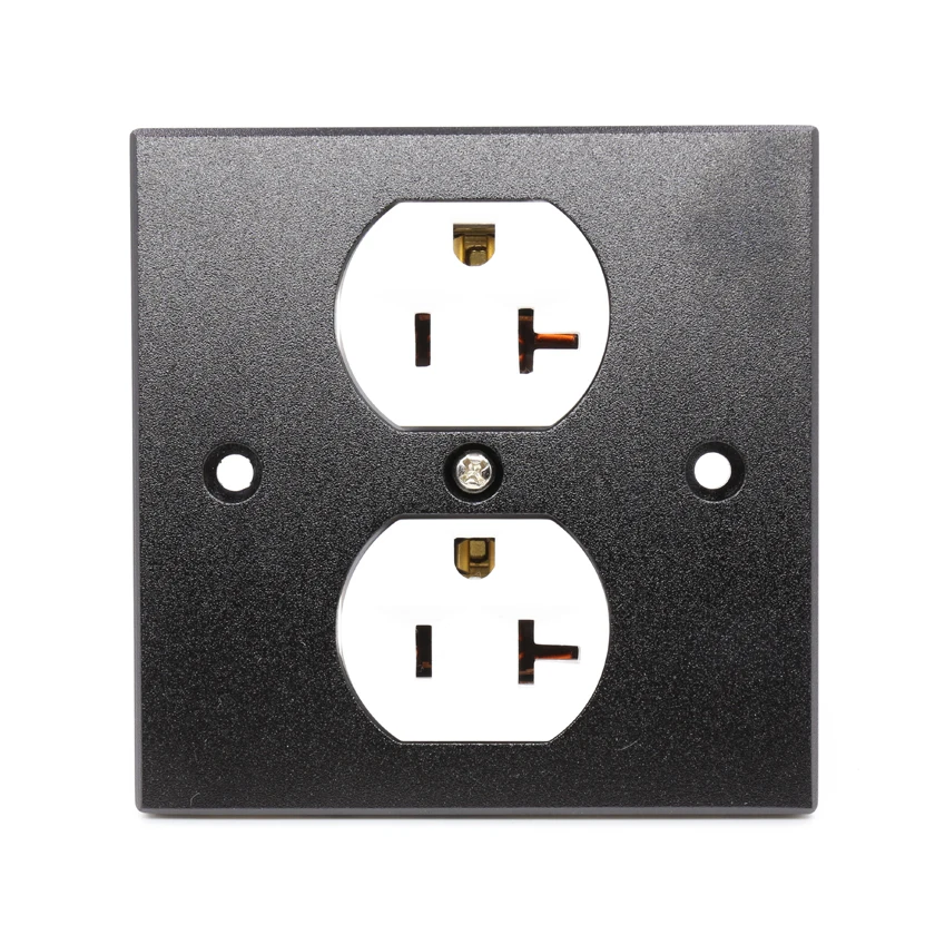 

Free shipping Hifi audio Hifi US ac power socket power Duplex Receptacle Copper Aluminum alloy Outlet HIFI Socket