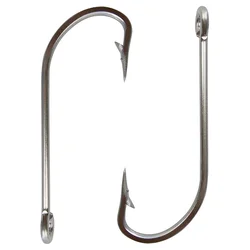50pcs 34007 Stainless Steel Fishing Hooks White Big Extra Long Shank Fishing Hook Size 1/0 2/0 3/0 4/0 5/0 6/0 7/0 8/0 9/0 10/0