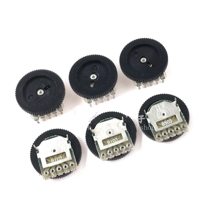 50 개/몫 더블 다이얼 B503/103/102 5 피트 10K 기어 전위차계 16*2 MM 다이얼 전위차계