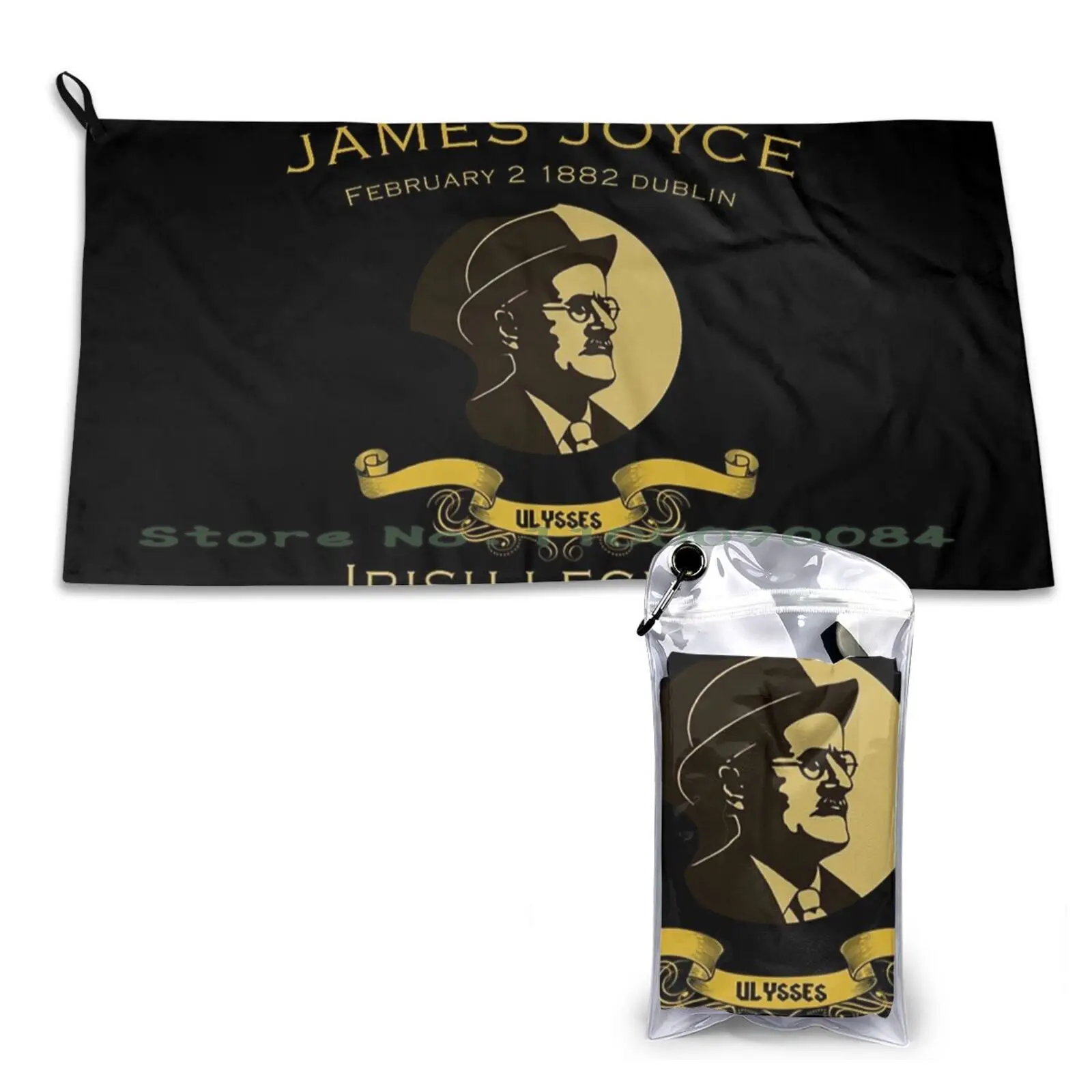 James Joyce Ulysses-Society-Fan Club-Poems-Gifts-Tour-Ireland-T Shirt-T-Shirt-Mug Quick Dry Towel Gym Sports Bath Portable