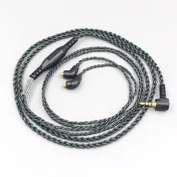 LN006057 45ohm 3.5mm 2.5mm 4.4mm Balanced Silver Foiled Earphone Cable For Etymotic ER4SR ER4XR ER3XR ER3SE ER2XR ER2SE