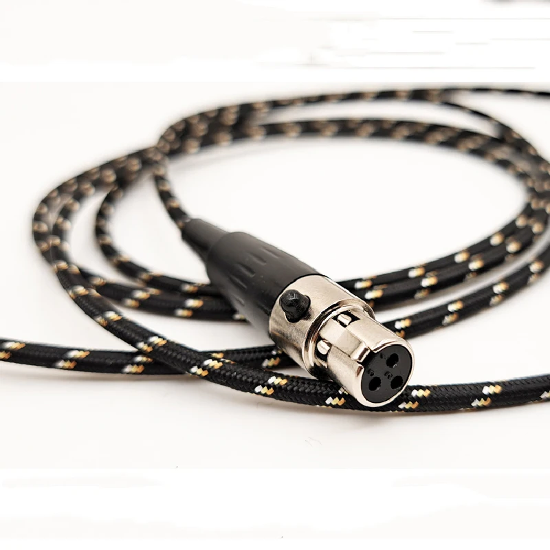 Kabel Headphone XLR untuk AKG K371 Q701 K240S K702 K553 DT1770 DT1990pro dengan Mikrofon Kemurnian Tinggi Kabel Tembaga Kristal Tunggal