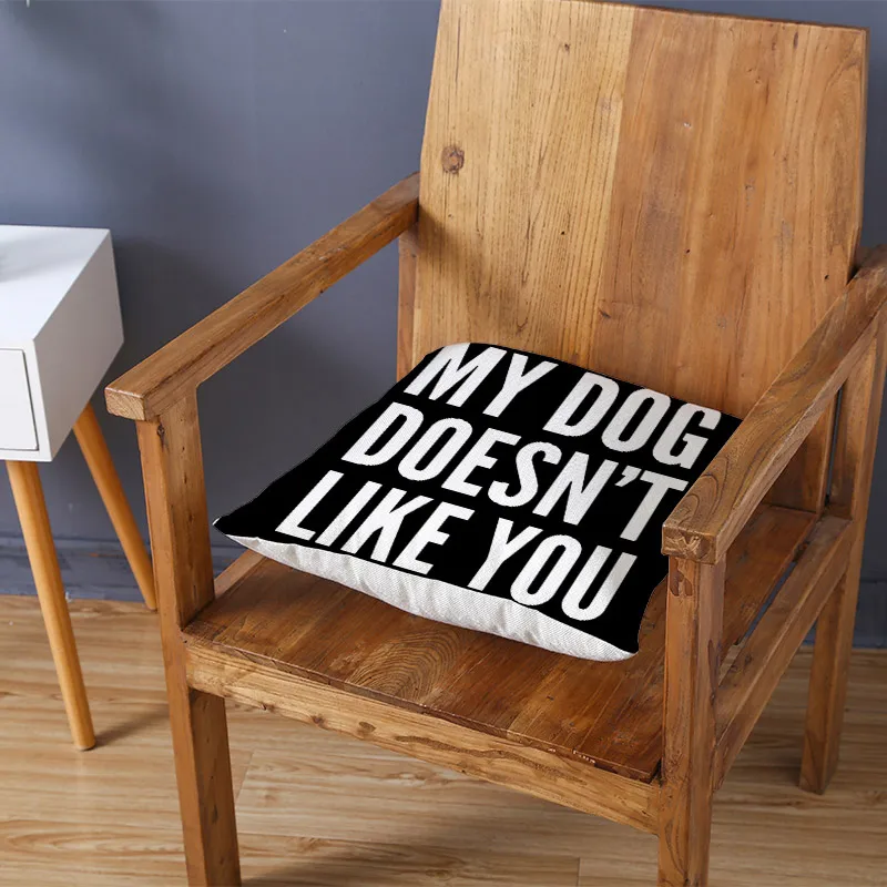 Letters Geometric Pillow Case Black White Alphabet Letter Throw Pillow Cover 45*45cm Decorative Pillowcases funda de almohada