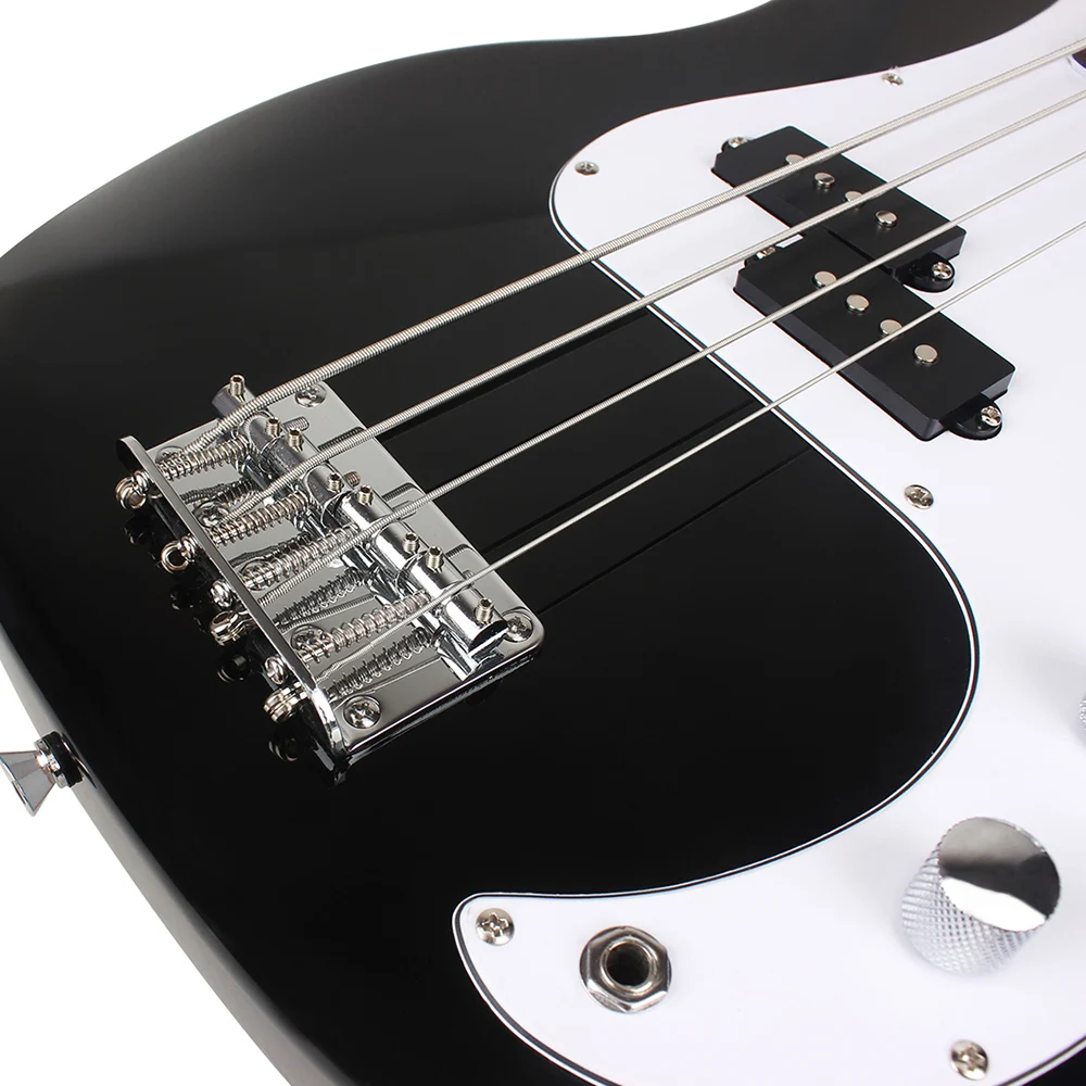 4 String Electric Bass Guitar 20 Frets Basswood Body Bass Guitar Stringed Musical Instrument With Connection Cable Wrenches