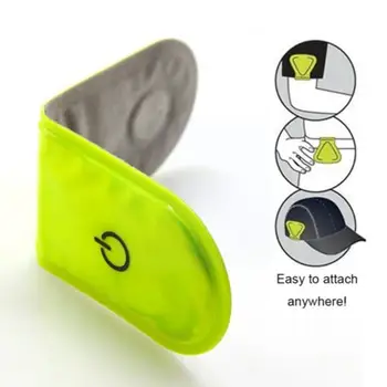 뜨거운 야외 스포츠 Led 안전 빛 반사 자기 산책 사이클링 자전거 클립 실행 반사판 실행 스트로브