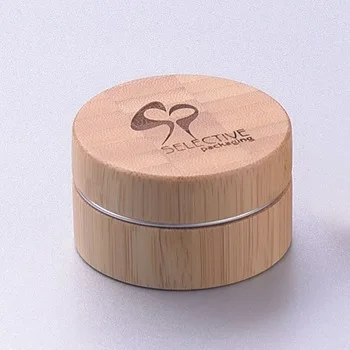 10g 30g 50g original ecological bamboo cream jar,Aluminum jar with bamboo lids,cosmetic split cream bamboo aluminum cosmetic jar