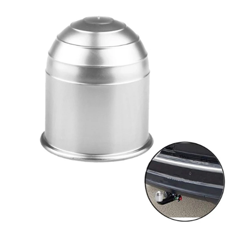 Car Tow Bar Ball Cover Cap Hitch Caravan Traile Towing Hitch Towball Car Styling Universal 50MM Trailer Accessories Black Silver