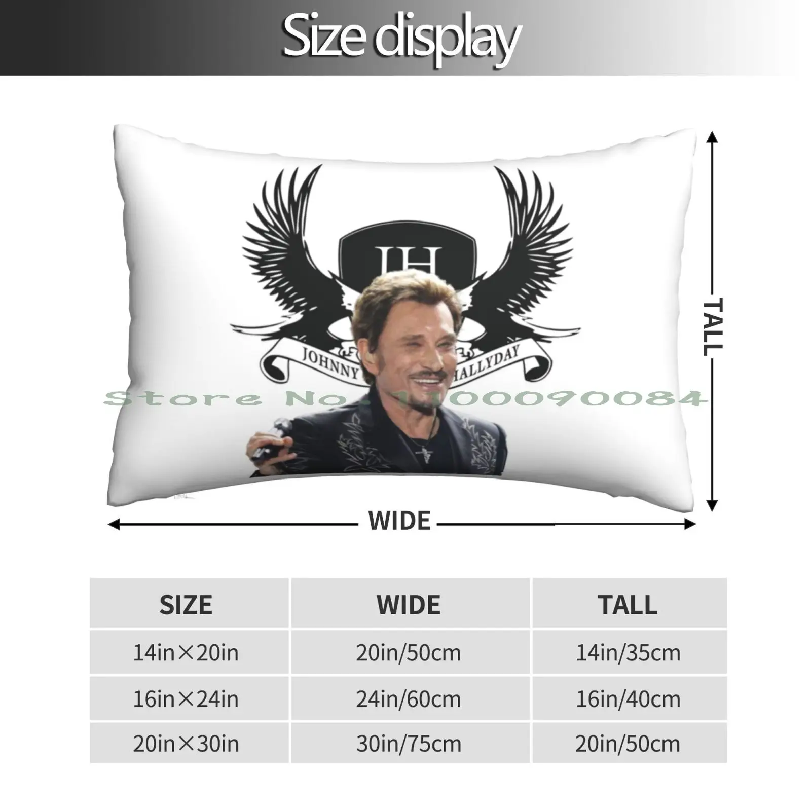 Johnny Hallyday Pillow Case 20x30 50*75 Sofa Bedroom Furb Animatronic Toy Hungry Long Rectangle Pillowcover Home Outdoor