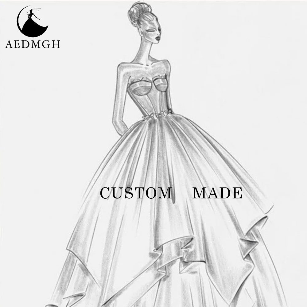 

Aedmgh Customized Wedding Dresses 2024 C2 Strapless Appliques Bridal Gown Vestido De Novia Robe De Mariee Bride Dress