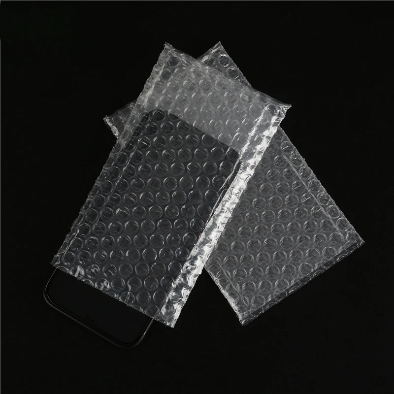 100Pack Mobile Phone Shell Dedicated Foam Bag Transparent Plastic Double-layer Bubble Film Bag Bubble Bag Shockproof