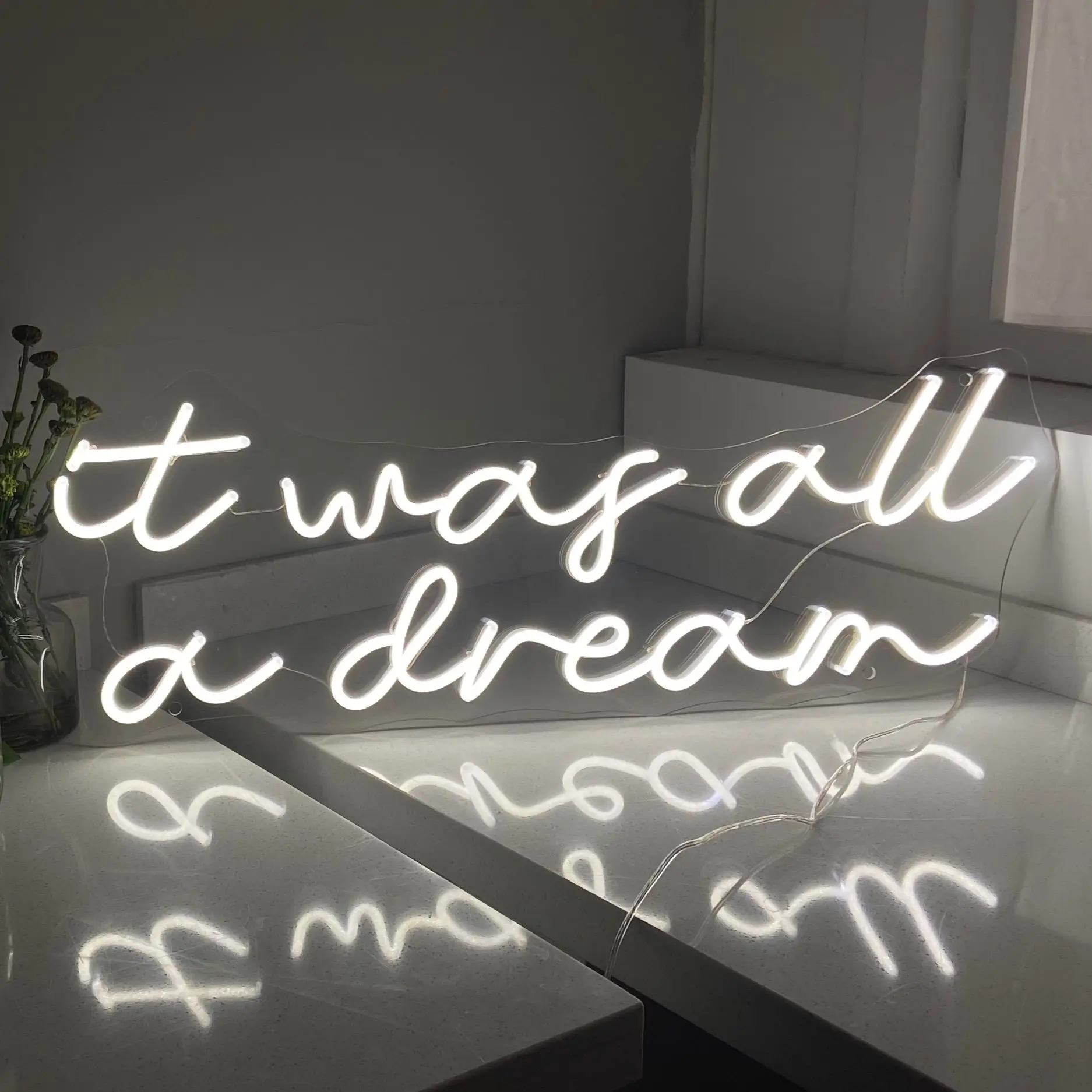 

it was all a dream neon sign handmade custom led neon sign,wedding light sign,neon led sign,neon lights,neon sign custom bedroom