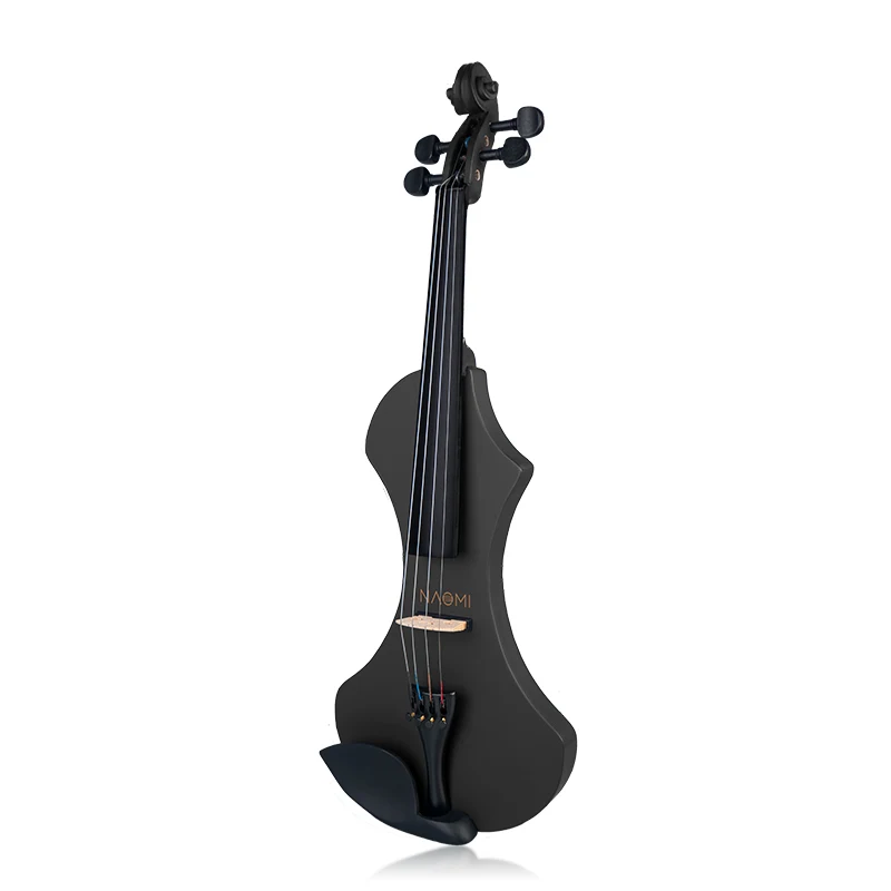 NAOMI-Electric Violin Fiddle with Case, Silent Violin, Handcrafted, Basswood, Bow Headphone, 4/4