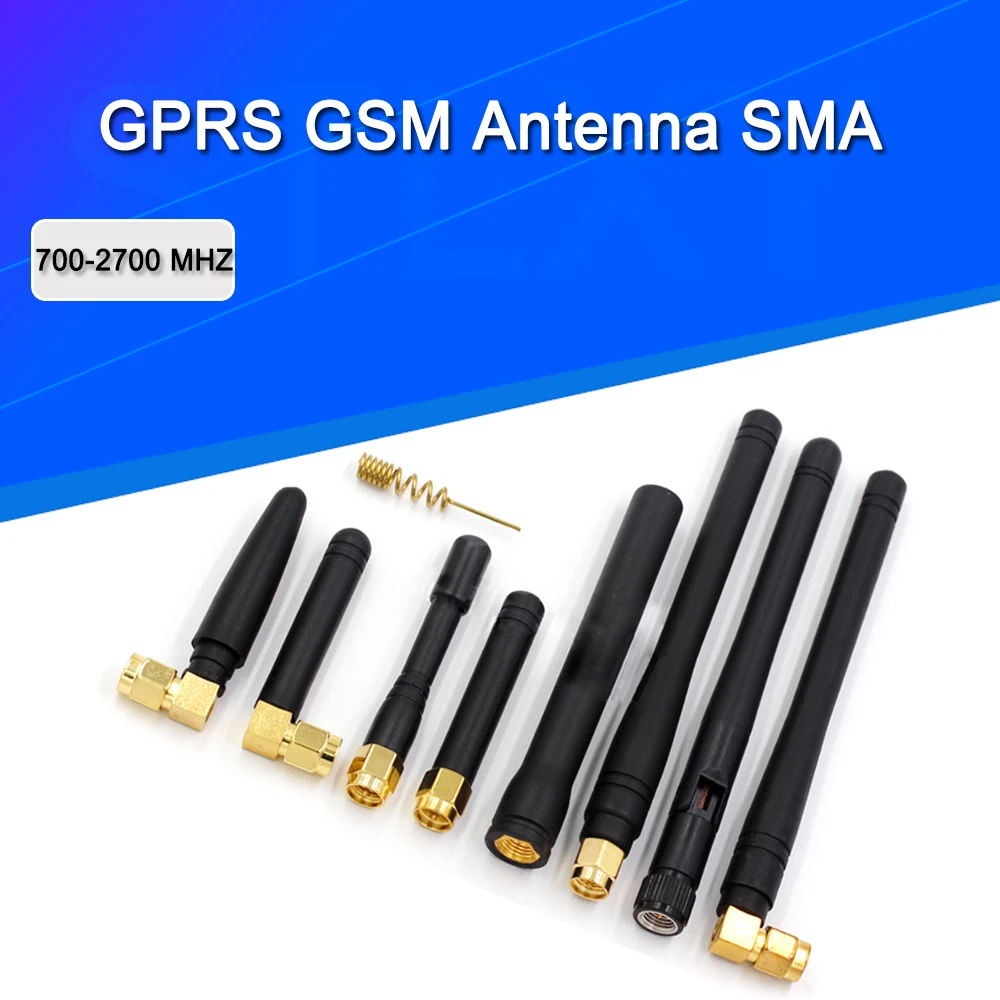 Lorawan-Antena de 868MHz y 915MHz, conector macho SMA, 3dbi, GSM, GPRS, repetidor de señal exterior, impermeable, 2 uds.