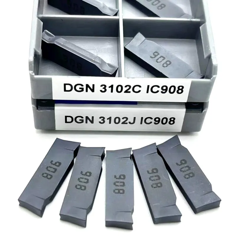 DGN3102C IC908 DGN3102J IC908 Cemented Carbide 3mm Grooving Insert High Quality Tool DGN 3102 CNC Turning Insert