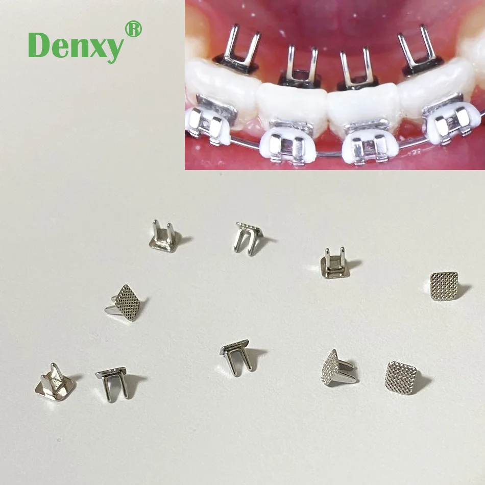 Denxy High Quality Dental Bite Turbos Orthodontic Tongue Tamer Habbit Correction Button Bondable hinge Orthodontic Bracket