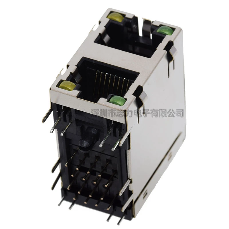 Conector hembra de 8 puertos RJ45 8P8C, 5 piezas, 2x1, 2x2, 2x4, Red de Protección de acero Modular con LED y metralla