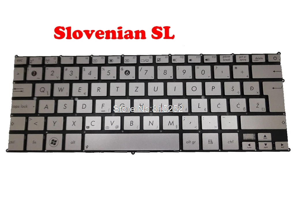 Laptop Keyboard For ASUS BX21 BX21E Without Frame Silver LA Latin America/Slovenian SL/NE Nordic Sweden Iceland Denmark Norway