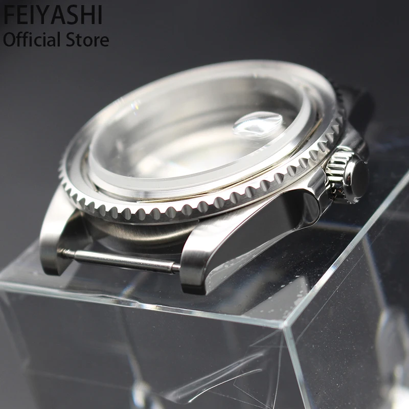 40mm Stainless Steel Men's Watches Case Sapphire Crystal Glass Parts Fit nh35 nh36 Miyota 8215 Eta 2824 Movement 28.5mm Dial