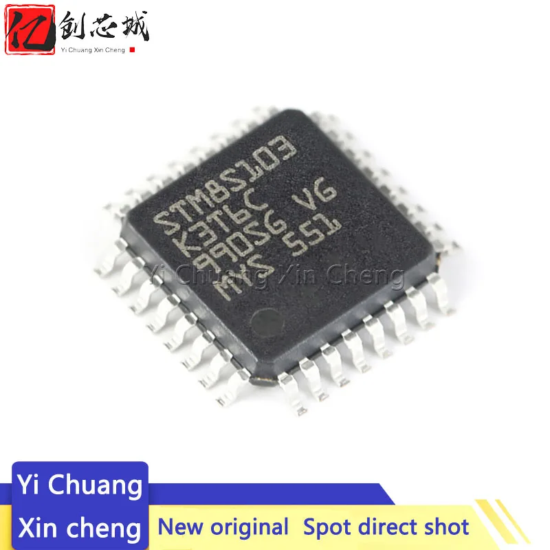 

5PCS New and Original STM8S103K3T6C LQFP-32 16MHz/8KB Flash Memory / 8-bit Microcontroller MCU