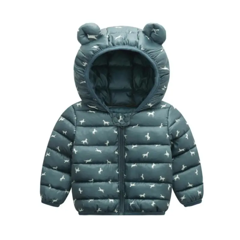 2019 Autumn Winter Baby Kids Solid Outerwear Infants Boys Girls Hooded Jacket Coats Clothing Christmas Cotton Padded Clothes