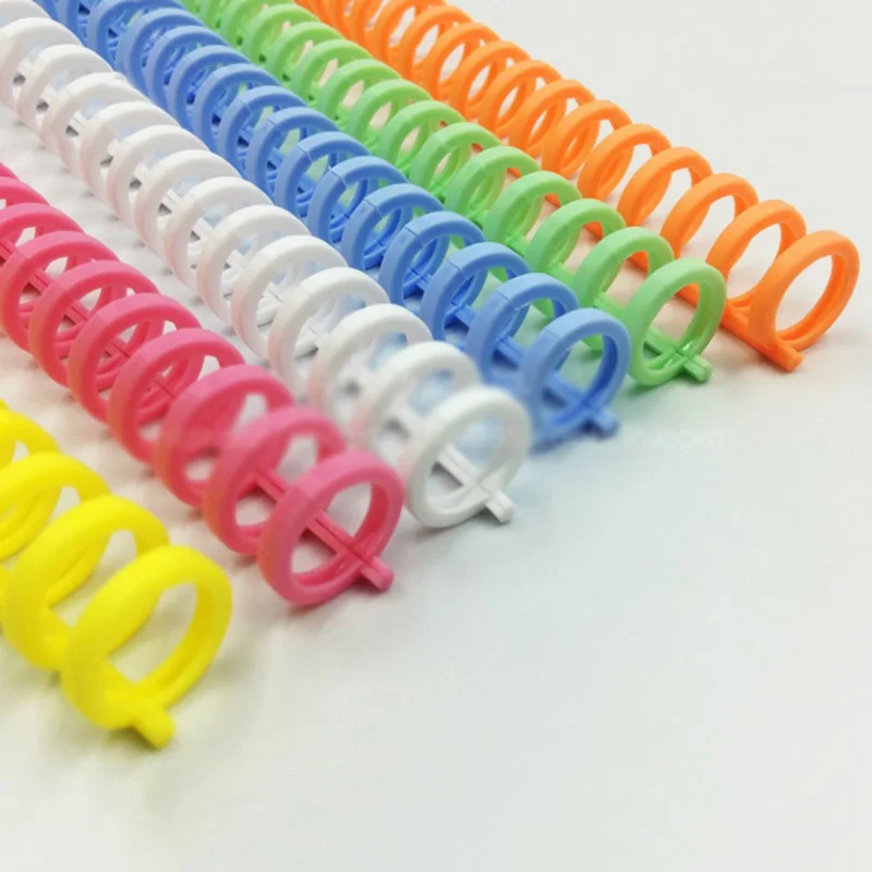 10pcs 16mm 30 Hole Plastic Binding Clip Loose-leaf Binding Strip Removable Notebook Ring Bind Buckle Clips School Office Binder