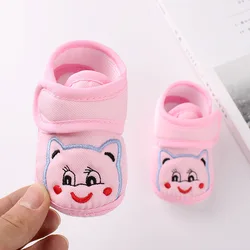 Newborn Baby Girl Boy Shoes Soft Sole Cartoon Anti-slip Shoes Comfortable Cotton Toddler Baby Shoes Baby First Walk M0352