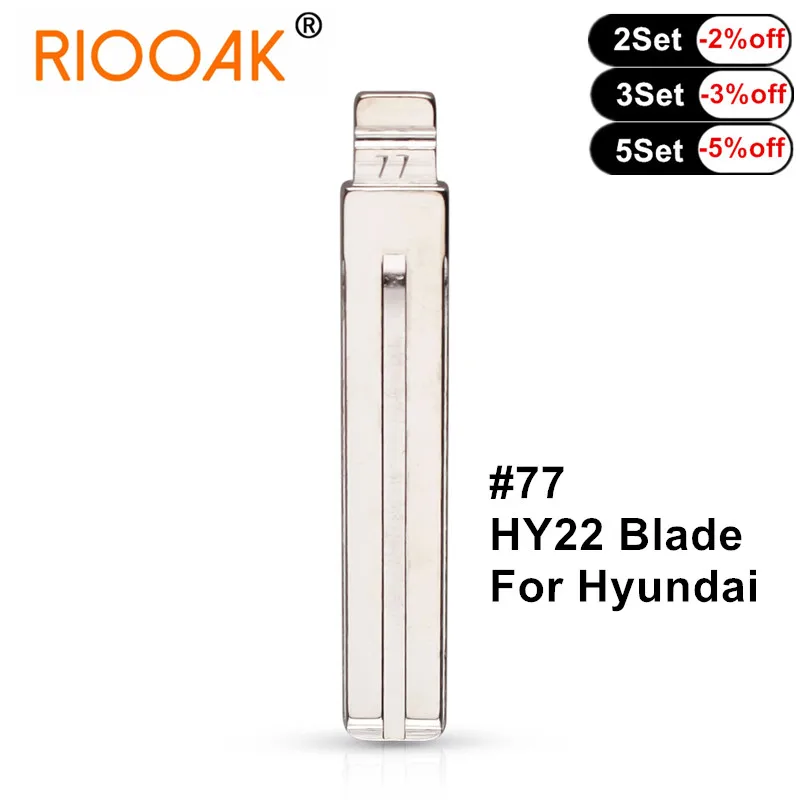 

10pcs Metal Blank Uncut Flip KD VVDI Remote Key Blade #77 lishi HY22 for Hyundai IX35 Kia SORANTO K5 Toyota REIZ