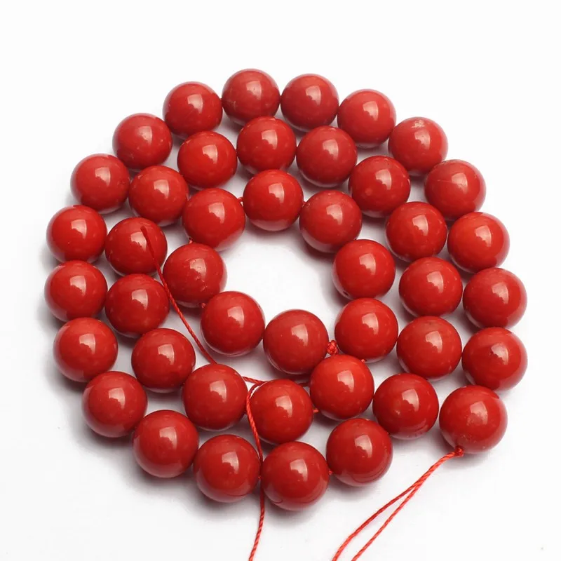 2/3/4/6/8mm AAA Natural Red Coral Stone Beads Round Loose Beads for Accessories Jewellery Making Diy Bracelet 15\