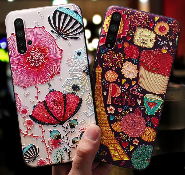 Flower Emboss Case For Samsung A70 Phone Case Soft Silicon Back Cover For Galaxy M51 M31S A20S A20 A30 A50 A50S A21S A51 A71 A10