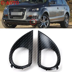 Car Front Bumper Fog Lamp Fog Light Lower Grille Cover With Hole For Audi Q7 2010 2011 2012 2013 2014 2015 Car-Styling